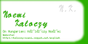 noemi kaloczy business card